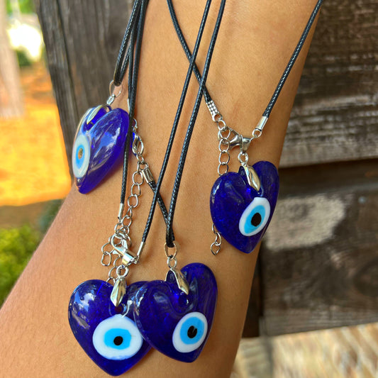 Heart Evil Eye Necklace